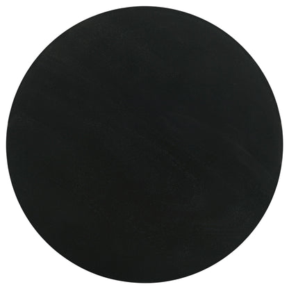 Dianella Round Pedestal Base Accent Side Table Black Stain