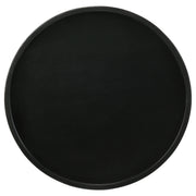 Mesa auxiliar redonda Ixia de madera maciza de mango con acento y tinte negro