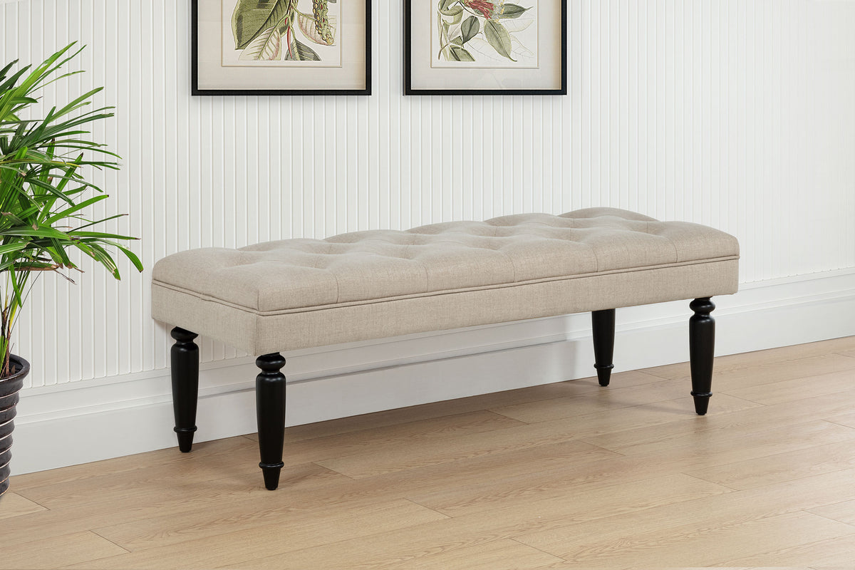 Marsha 52-inch Upholstered Entryway Accent Bench Latte
