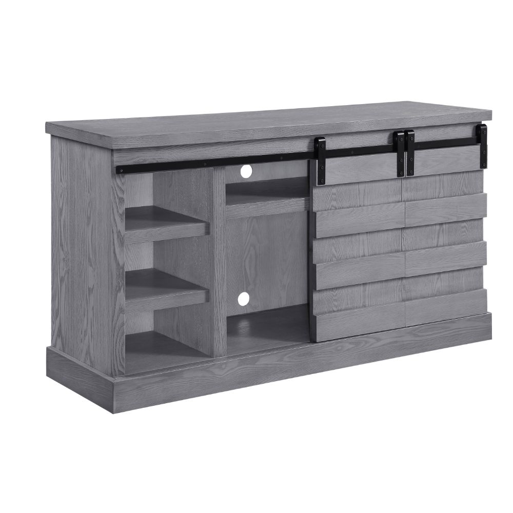 Mueble de TV rectangular Amrita de 59" con chimenea