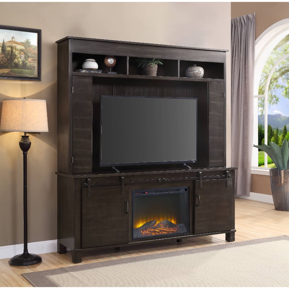 Apison TV Stand Entertainment Center with Fireplace
