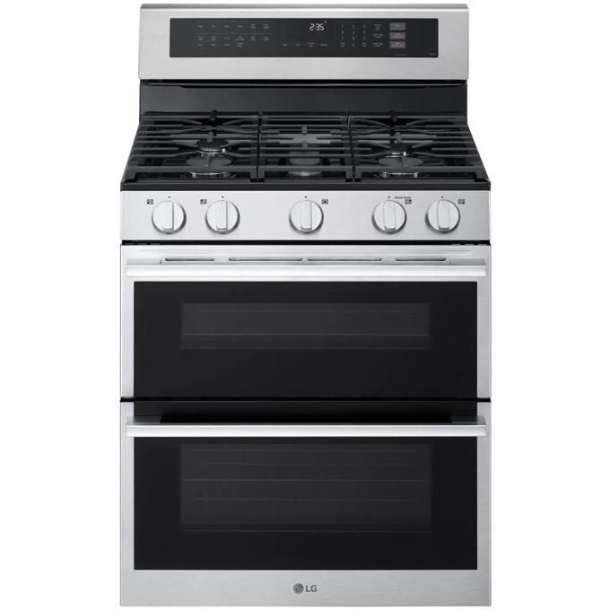  LG 30-inch Gas Double Oven Range with Air Fry LDGL6924Y IMAGE 2