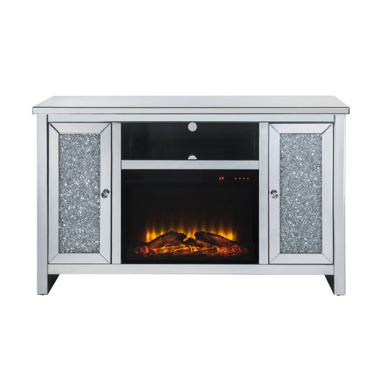 Noralie 59"L x 36"H Glam TV Stand with Fireplace