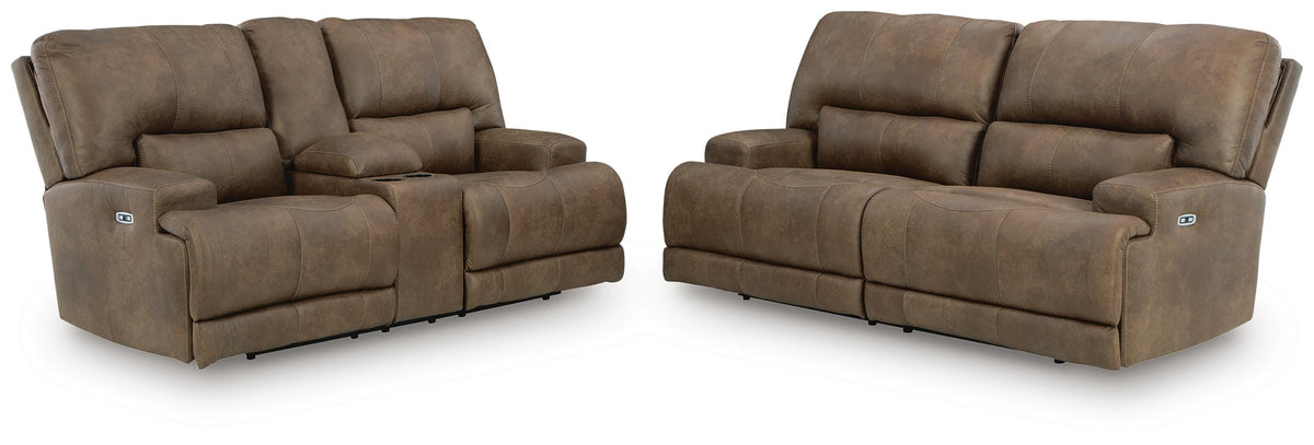 Time-Piece Power Reclining Sofa and Loveseat