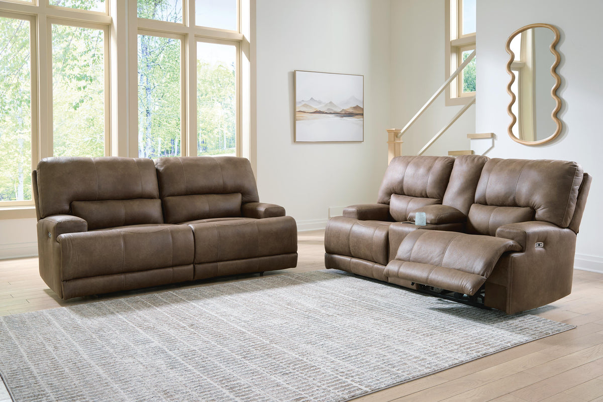 Time-Piece Power Reclining Sofa and Loveseat