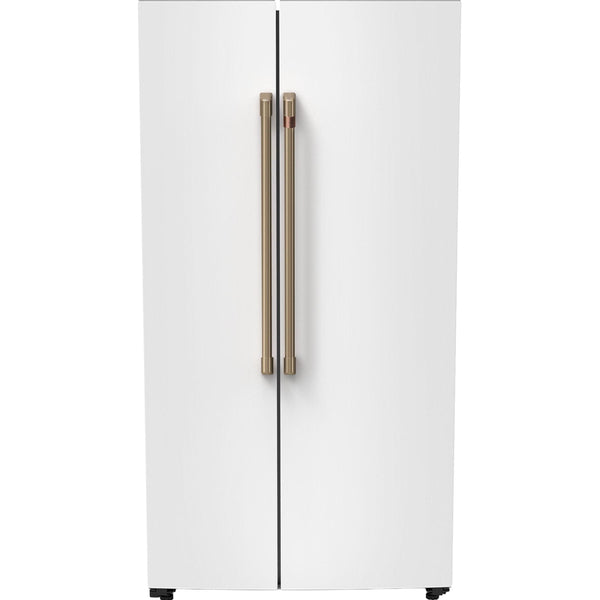 Café 36-inch, 24 cu. ft. Counter-Depth Freestanding Side-by-Side Refrigerator with Dual-Dispense AutoFill Pitcher CKE24RP4YW2