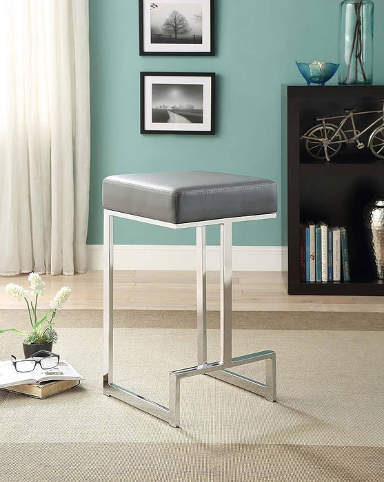 Gervase Square Counter Height Stool Grey