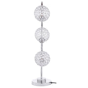 Lámpara de mesa Amberley de metal curvo de 33 pulgadas y 3 luces, color plateado