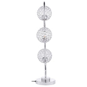 Lámpara de mesa Amberley de metal curvo de 33 pulgadas y 3 luces, color plateado