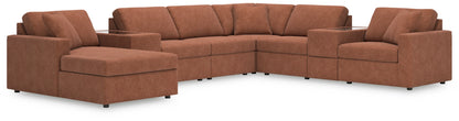 Modmax 8-Piece Modular Performance Fabric Sectional with Chaise and Storage Consoles