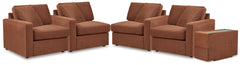 Modmax 3PC Sectional Sofa with Conlsole & 2PC Sectional Loveseat Set