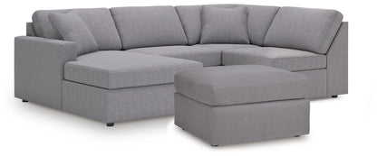 Modmax 4-Piece Sectional and Oversized Accent Ottoman