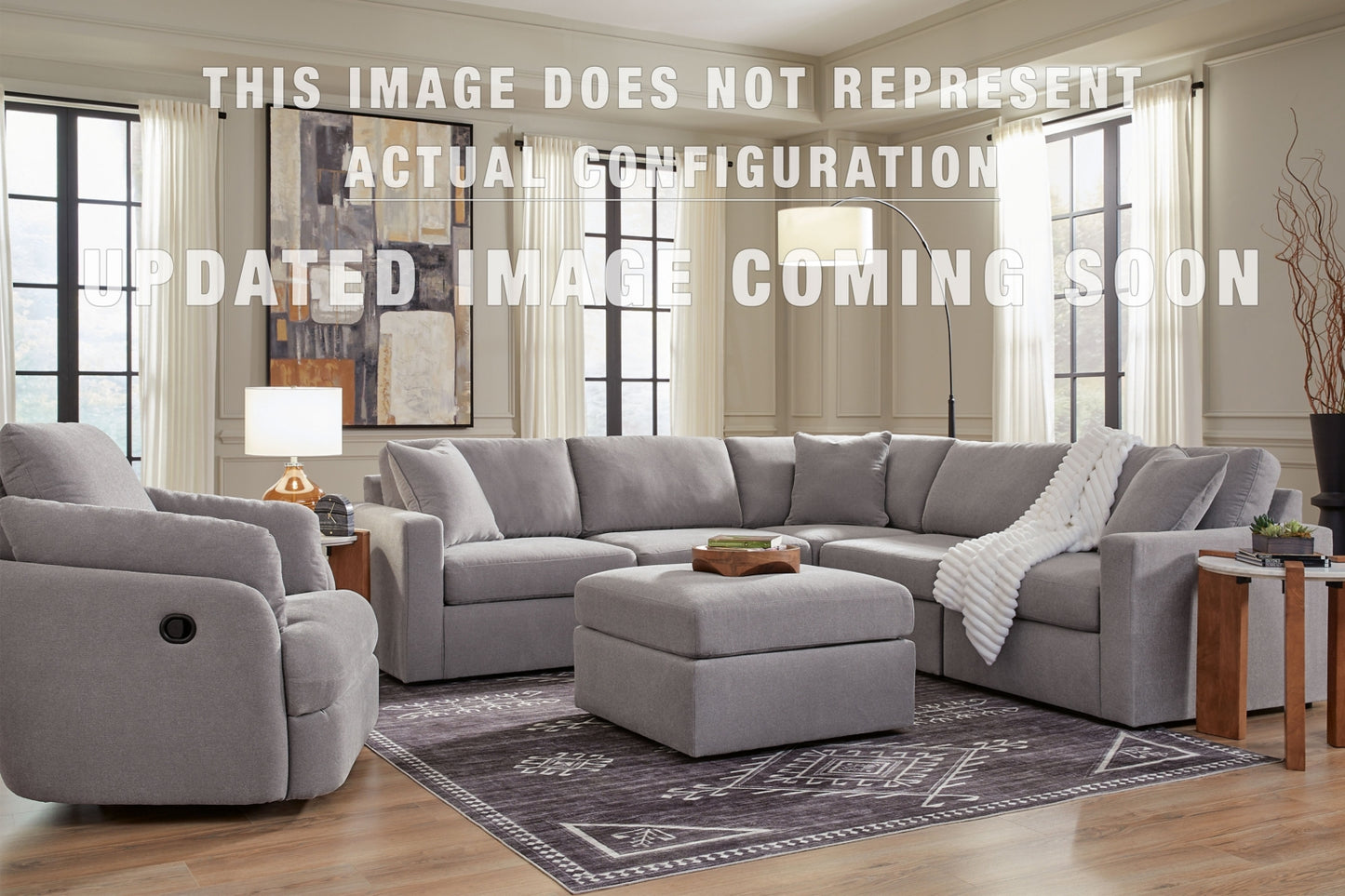 Modmax 5-Piece Double Storage Chaise Sectional with Storage Consoles