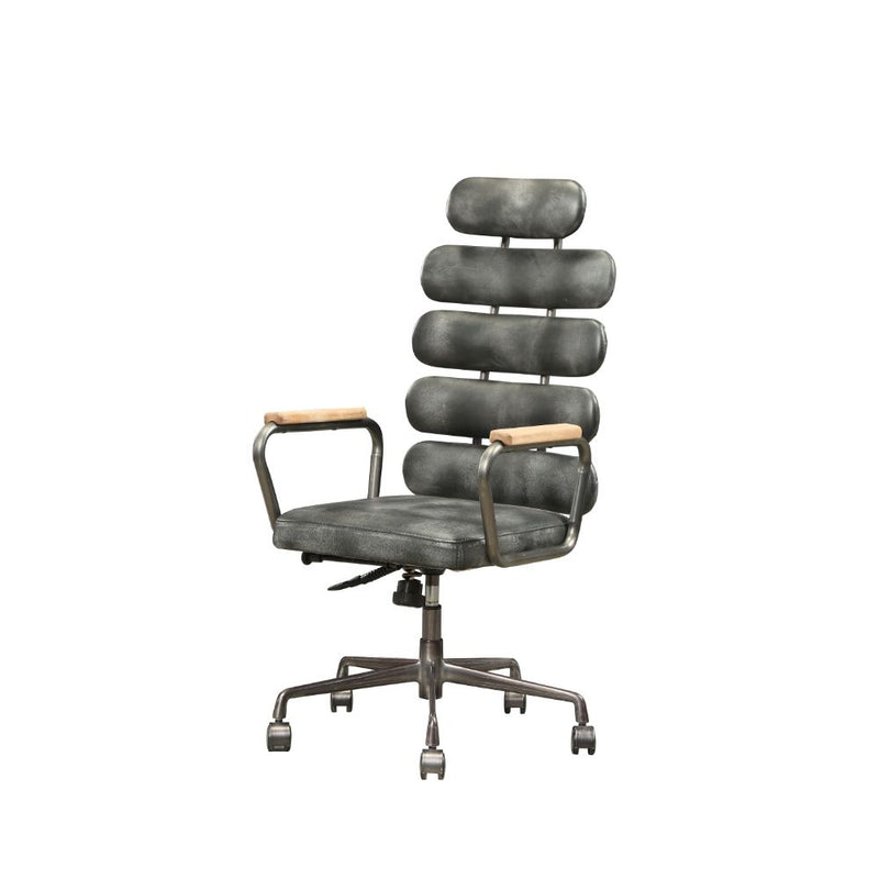 Silla de oficina Calan de cuero de grano superior