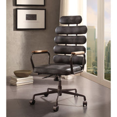 Silla de oficina Calan de cuero de grano superior