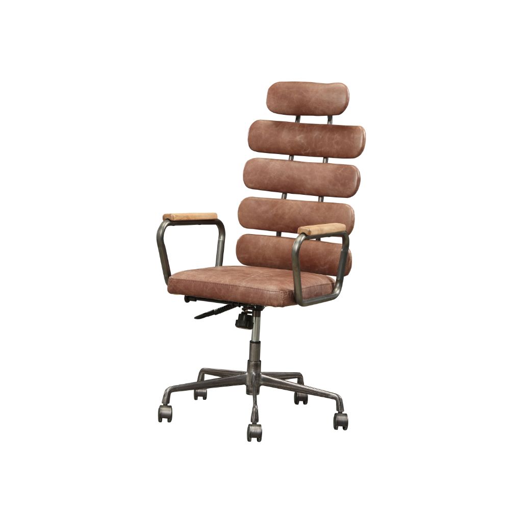 Silla de oficina Calan de cuero de grano superior