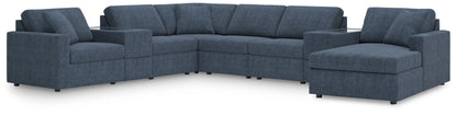Modmax 8-Piece Modular Performance Fabric Sectional with Chaise and Storage Consoles