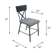 Silla de oficina tapizada Brantley de 16" de ancho