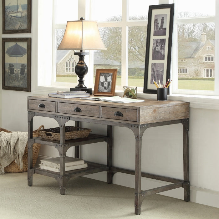 Gorden 47"L 3 Drawers Writing Desk