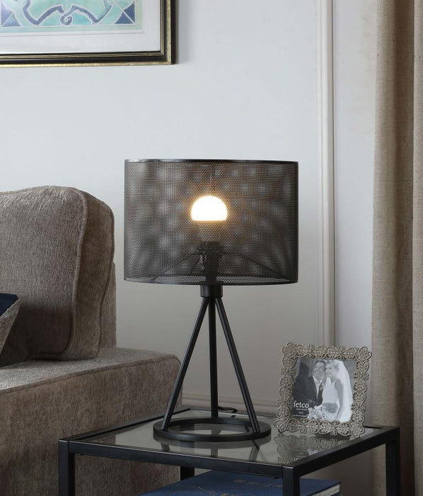 Lámpara de mesa con pantalla de malla metálica Chapin