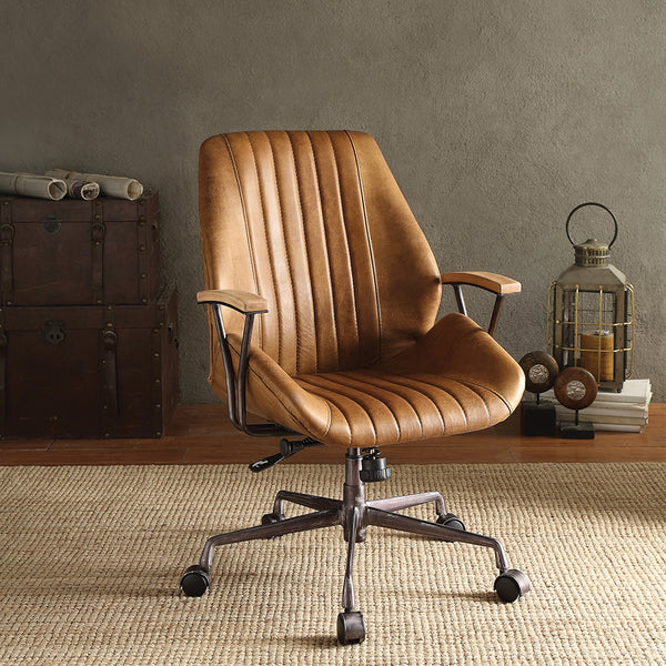 Hamilton Office Chair - Coffee Top Grain Leather