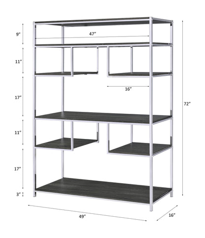 Vonara 72"H x 49"W Etagere Bookshelf