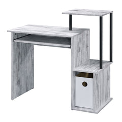 Lyphre Computer Desk - Antique White & Black