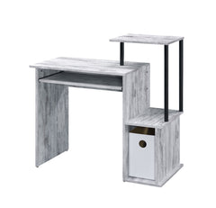 Lyphre Computer Desk - Antique White & Black