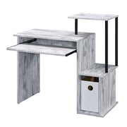Lyphre Computer Desk - Antique White & Black