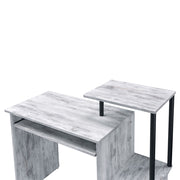 Lyphre Computer Desk - Antique White & Black