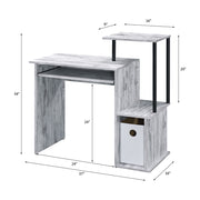 Lyphre Computer Desk - Antique White & Black