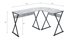 Zafiri 50"L Rustic-Modern Writing Desk