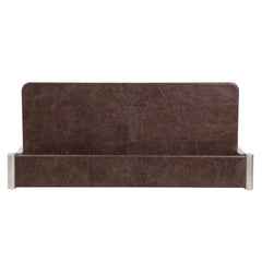 Escritorio ejecutivo Brancaster de 183 cm de largo, de cuero de grano superior