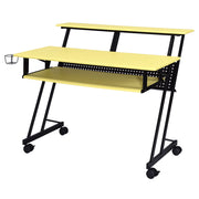 Suitor Music Recording Studio Desk - Yellow & Black