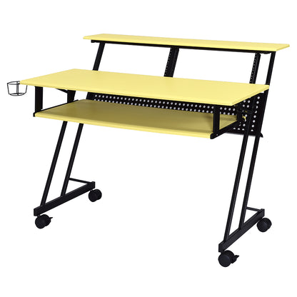 Suitor Music Recording Studio Desk - Yellow & Black