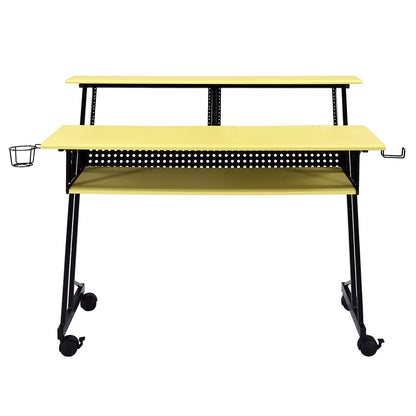 Suitor Music Recording Studio Desk - Yellow & Black