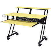 Suitor Music Recording Studio Desk - Yellow & Black
