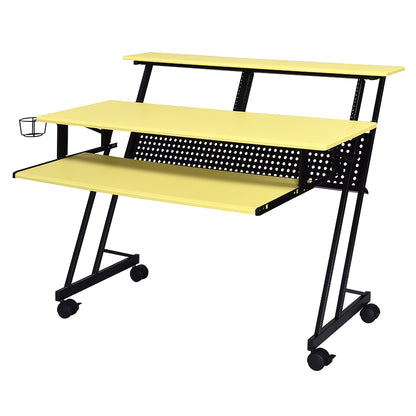 Suitor Music Recording Studio Desk - Yellow & Black