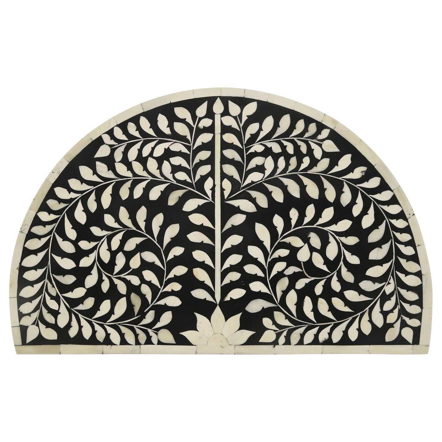 Mesa nido de media luna Zakiya en blanco y negro