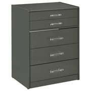Tocador y taburete de maquillaje de 3 cajones Danbury, negro brillante