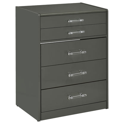 Danbury 3-drawer Makeup Vanity & Stool Set Black High Gloss