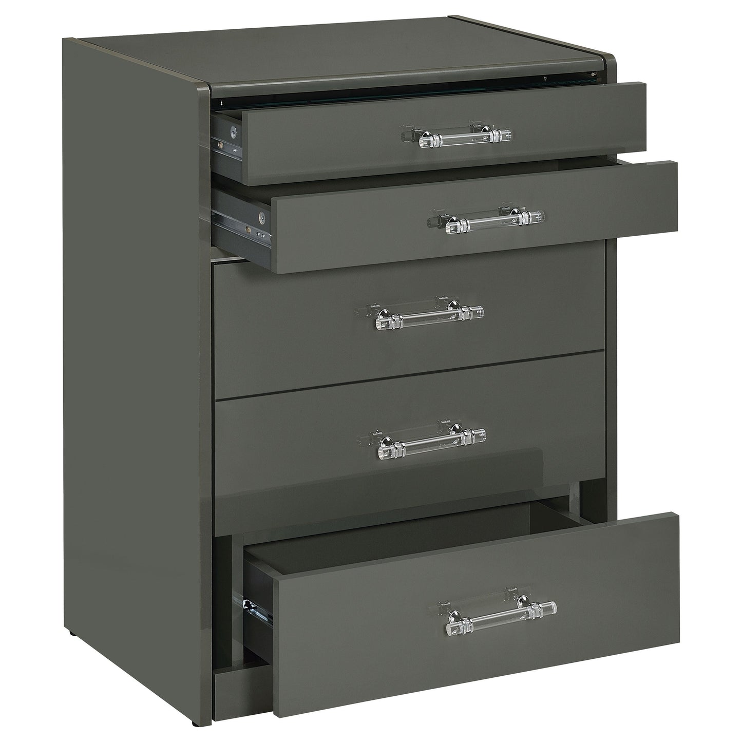 Danbury 3-drawer Makeup Vanity & Stool Set Black High Gloss