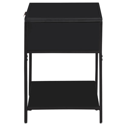 Amherst 1-drawer Radio Weave Cane Metal Bedside Table