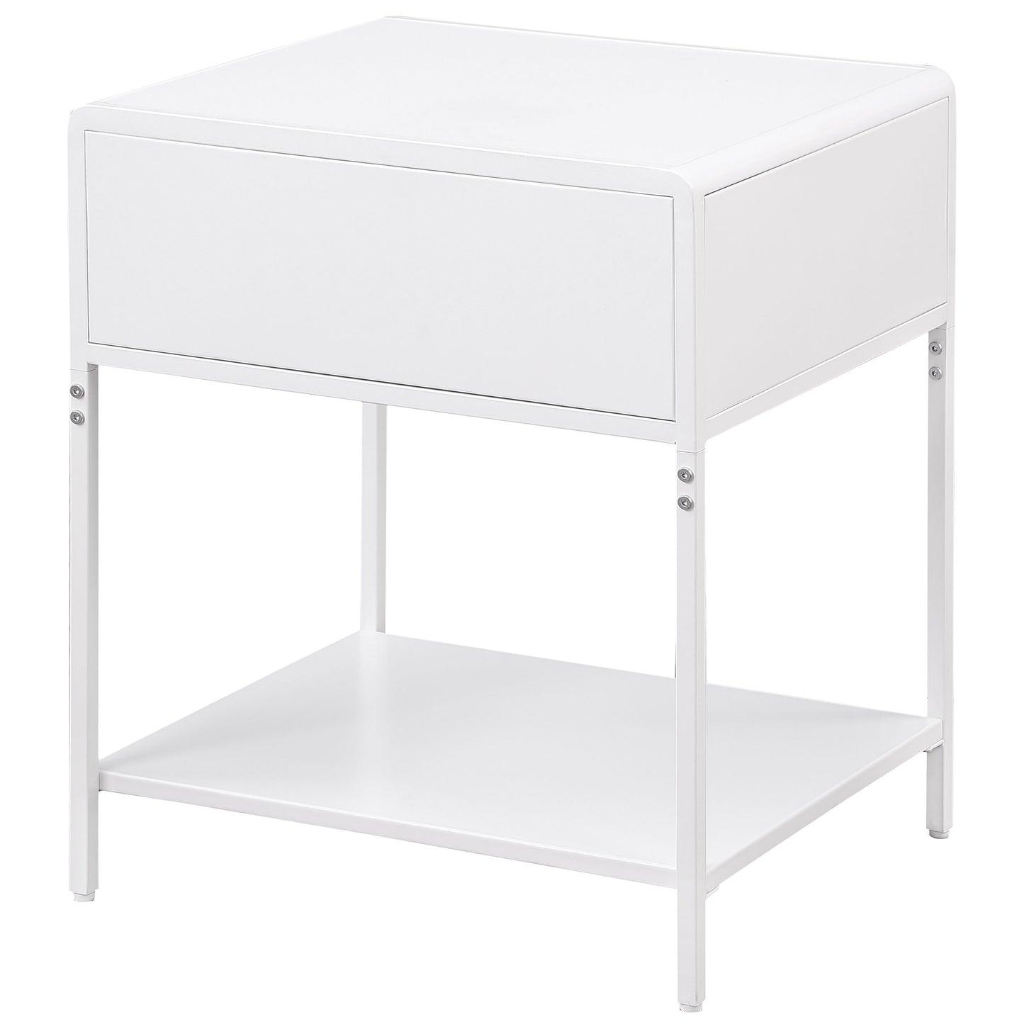 Amherst 1-drawer Radio Weave Cane Metal Bedside Table