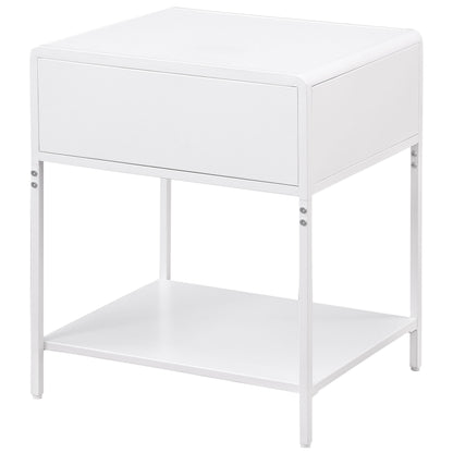 Amherst 1-drawer Radio Weave Cane Metal Bedside Table