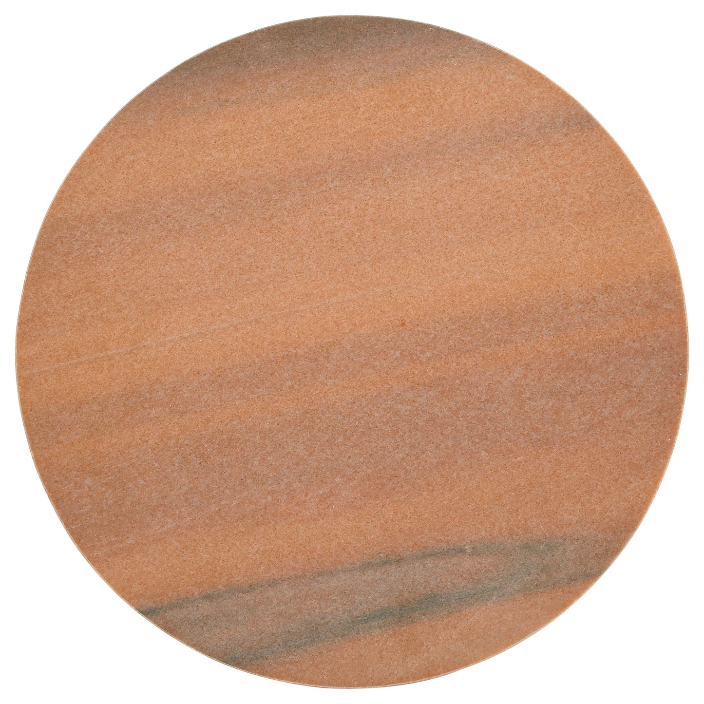 Mesa auxiliar decorativa con tapa redonda de madera Colima color melocotón