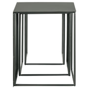 Imez Rectangular Metal Nesting Table Set Grey