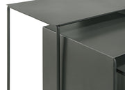 Imez Rectangular Metal Nesting Table Set Grey