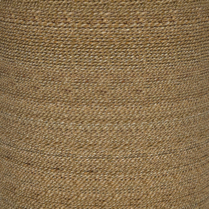 Halden Round Woven Seagrass Accent Side Table Light Brown