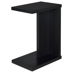 Clower Engineered Wood C-Shaped Sofa Side Table Black